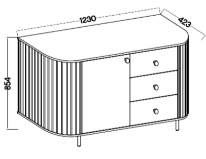 oval cremona komoda wymiary